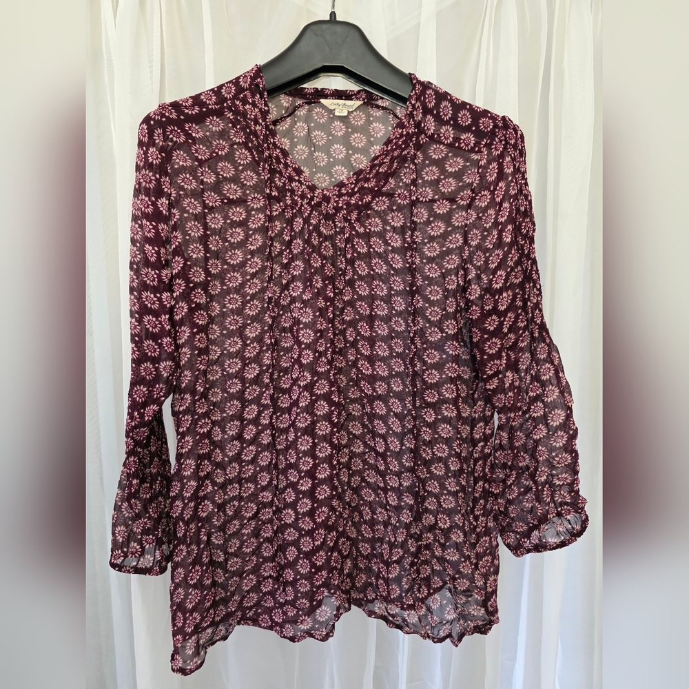 Lucky Brand Red Relaxed Blouse